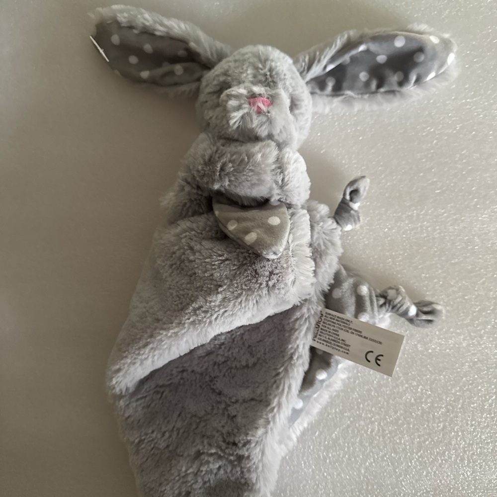 KellyToy Grey Bunny Security Blanket 2019